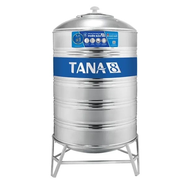 Bồn nước inox Tân Á 8 - 2500L Đứng (Ø1140)