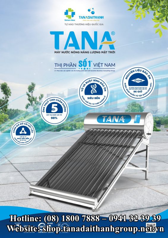 Những ưu điểm của máy nước nóng năng lượng mặt trời Tân Á Đại Thành